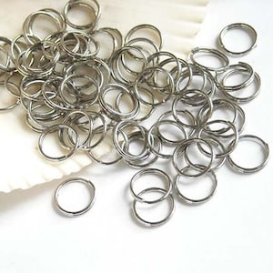 50 Double Loop Stainless Steel Jump Rings, 6mm - 9-SS-2