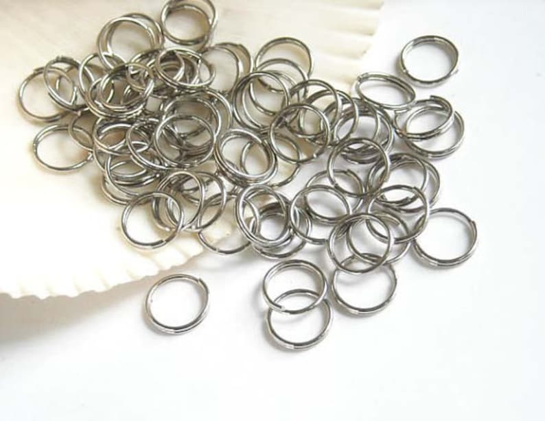 50 Double Loop Stainless Steel Jump Rings, 6mm - 9-SS-2
