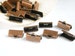 20 Antique Copper Crimp Ribbon End Caps - 13mm - 5-7 