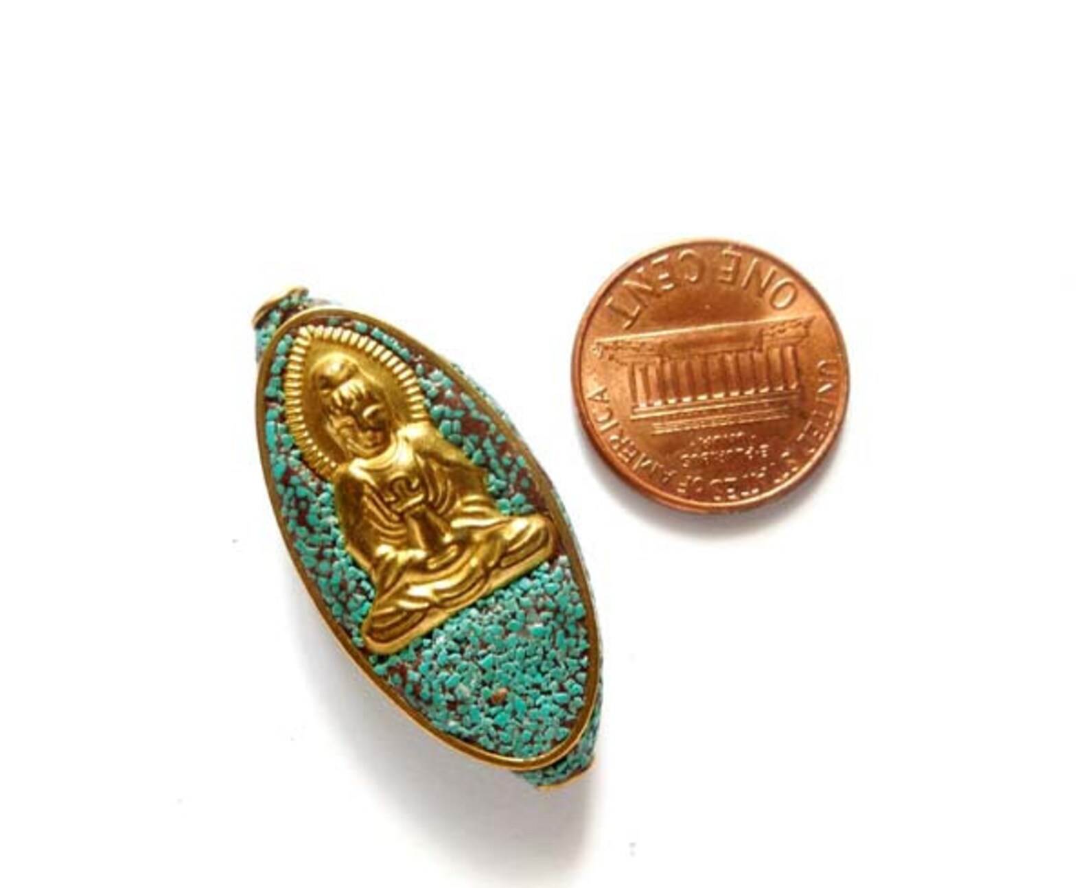 1 Nepalese Buddha Bead/pendant/charm 22126 Etsy