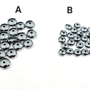 20 Gunmetal Disc Spacer Perlen - 6mm oder 8mm - 23-11-5