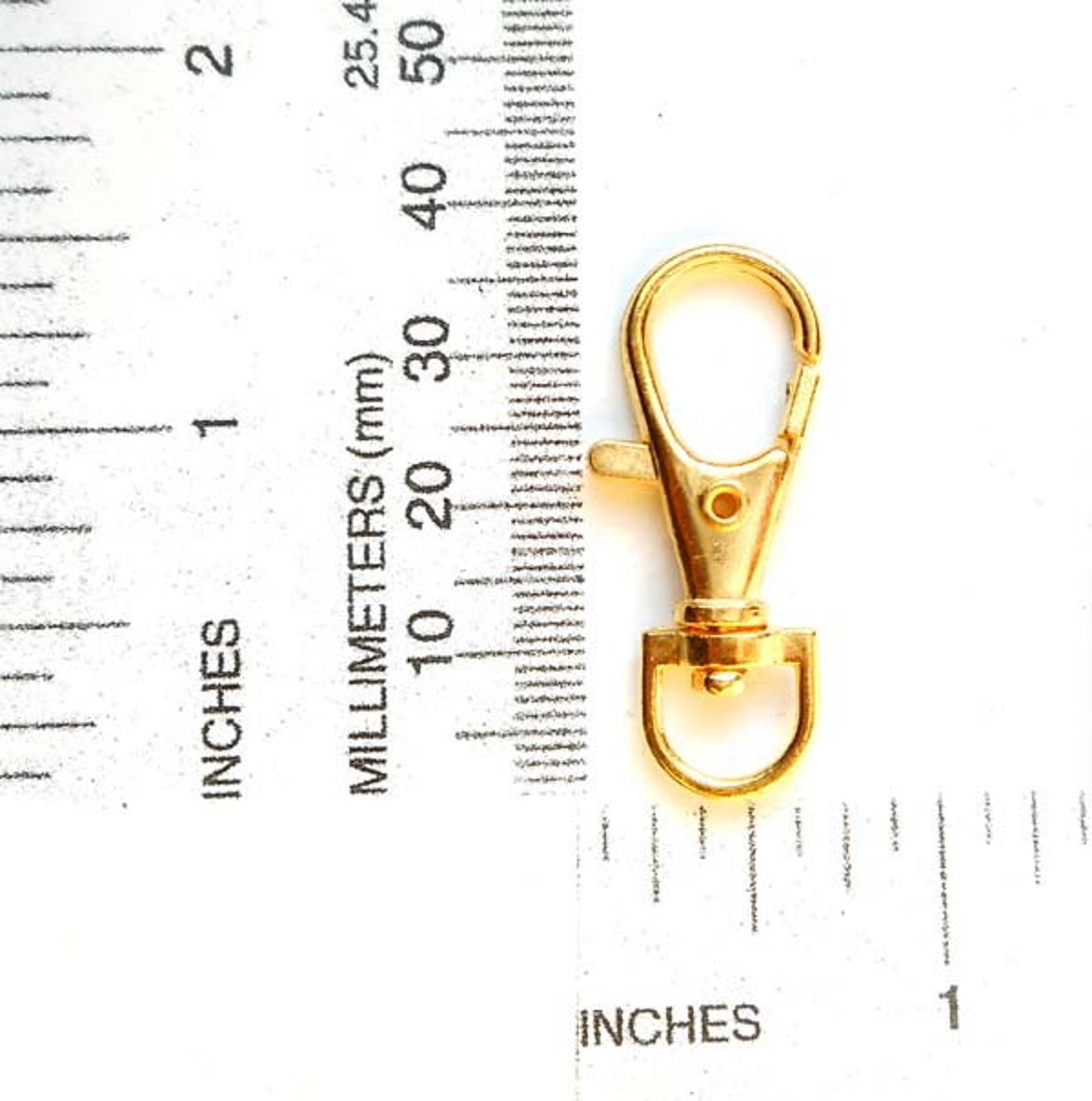 5 Gold Plated Swivel Key Ring Clasps 16SC4 Etsy