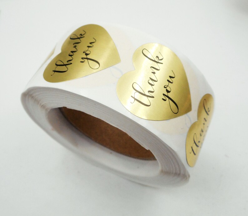 Thank You Sticker Roll - 500 Pieces - 36-4 - Etsy