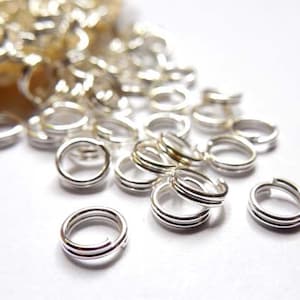 50 Or 100 Silver Plated Double Loop Split Jump Rings 5mm - 7-16