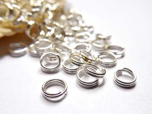 50 or 100 Silver Plated Double Loop Split Jump Rings 4mm - 7-10-A - Etsy