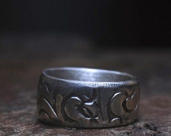 Bague en argent sterling inspirée d'un pirate fait main, taille 7,25