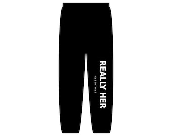 REALLY HER Essentials Sweatpants | Unisex Fleece Joggers | Minimalist Streetwear | Everyday Lounge Pants