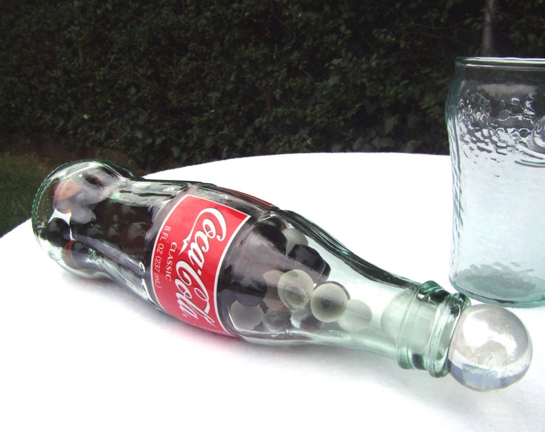 Coca Cola Inspired Bottle Totally Cool Retro Coke Bottle Marble Paperweight Kitsch Kitchen Art Kids Bedroom Bar Ware Cubicle Decor