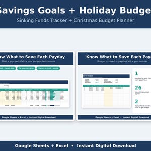 Budget Spreadsheet Bundle | 6 Biweekly Paycheck Planners | Debt Payoff, Sinking Funds, Christmas Budget and 2027 | Google Sheets & Excel image 5