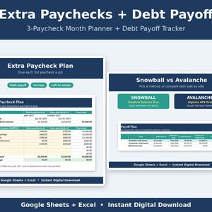 Budget Spreadsheet Bundle | 6 Biweekly Paycheck Planners | Debt Payoff, Sinking Funds, Christmas Budget and 2027 | Google Sheets & Excel image 4