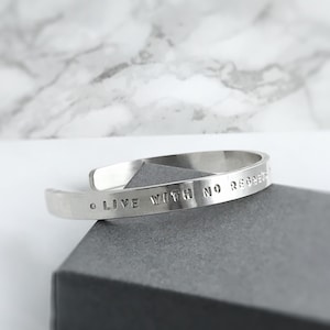 Personalised Silver Bangle | Hand Stamped Cuff Bracelet | Adjustable Chunky Sterling Silver Bangle | Custom Name Bracelet | Gift for Her
