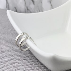Sterling Silber Creolen | Kleine Creolen | Silber Huggie Ohrringe