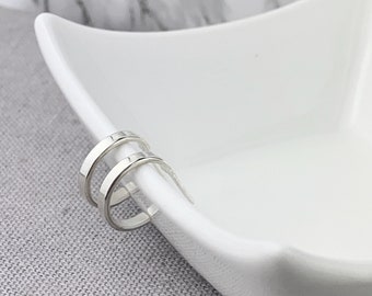 Sterling Silver Hoop Earrings | Small Hoop Earrings | Silver Huggie Earrings