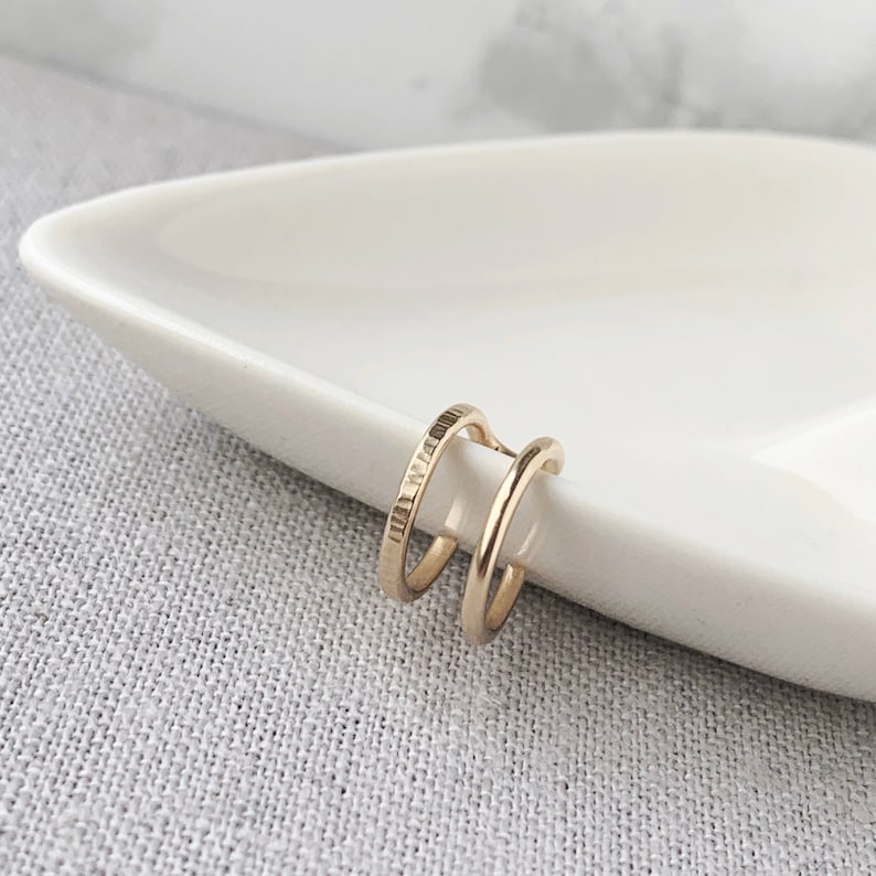 Gold Ear Cuff Minimalist Double Ear Cuff Gold Filled Etsy