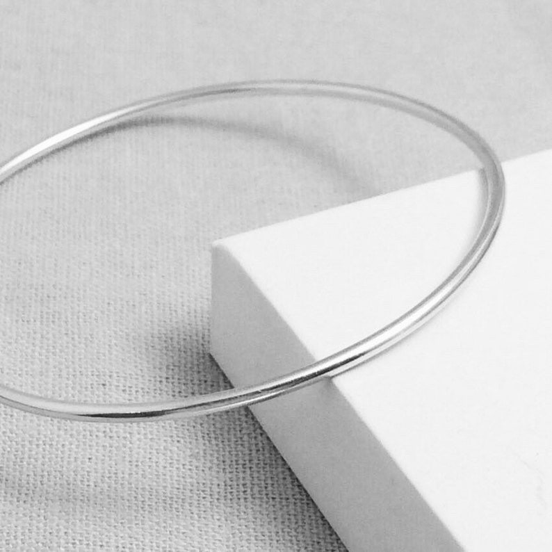 Sterling Silver Bangle Set Silver Bangle Smooth Linear & - Etsy