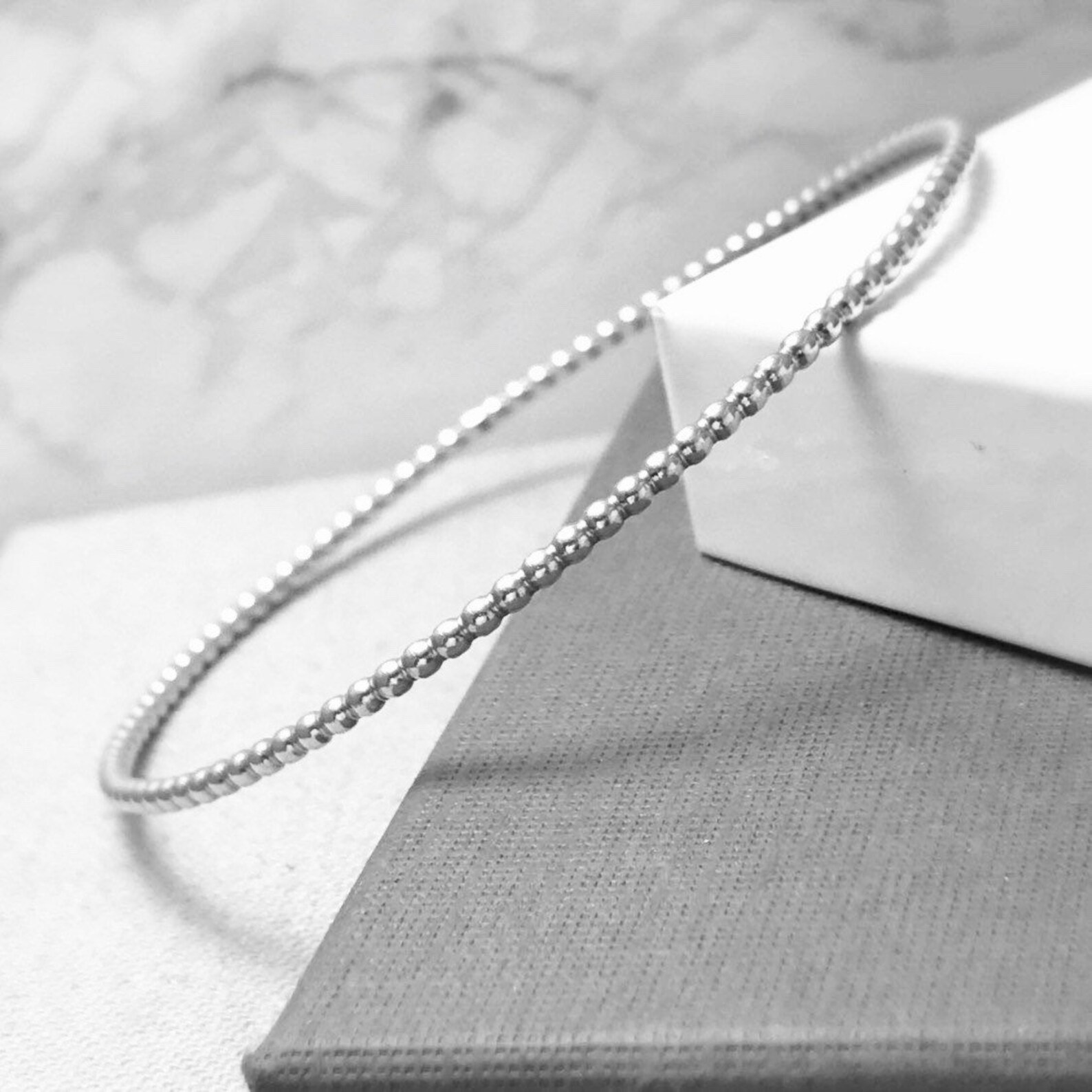 Classic Sterling 2mm Bead Bangle