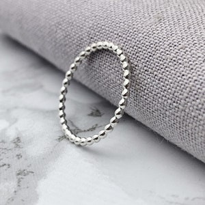 Silver bead ring best sale