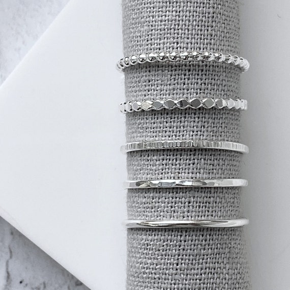 Skinny Silver Stacking Ring Sterling Silver Ring Minimalist Ring