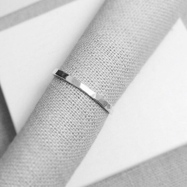 Silver Stack Ring Etsy UK