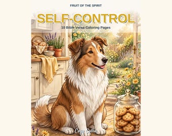 Self-Control Coloring Pages | Fruit of the Spirit Bible Verse Coloring Book for Kids | Sunday School Printable