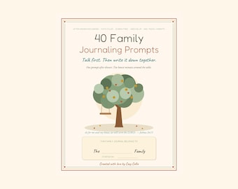 Anregungen fürs Familientagebuch | 40 Gesprächsanregungen nach dem Abendessen | Fragen für Eltern, Kinder und Jugendliche | Familientagebuch zum Ausdrucken