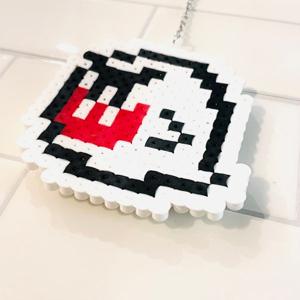 Boo Ghosst Perler perle art Mario Art Keychain ; sac à dos bling