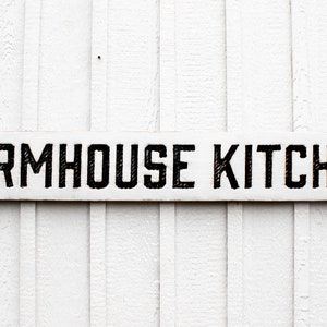 Farmhouse Kitchen Sign - Carved in a Solid Wood Board Rustic Distressed Shop Farmhouse Style Wooden Gift image 2