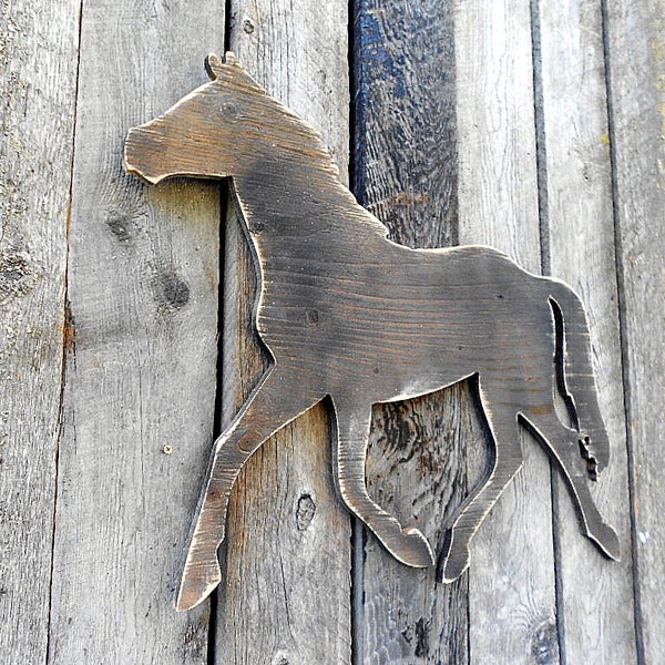 Large Cut-out HORSE Wall Art DISTRESSED