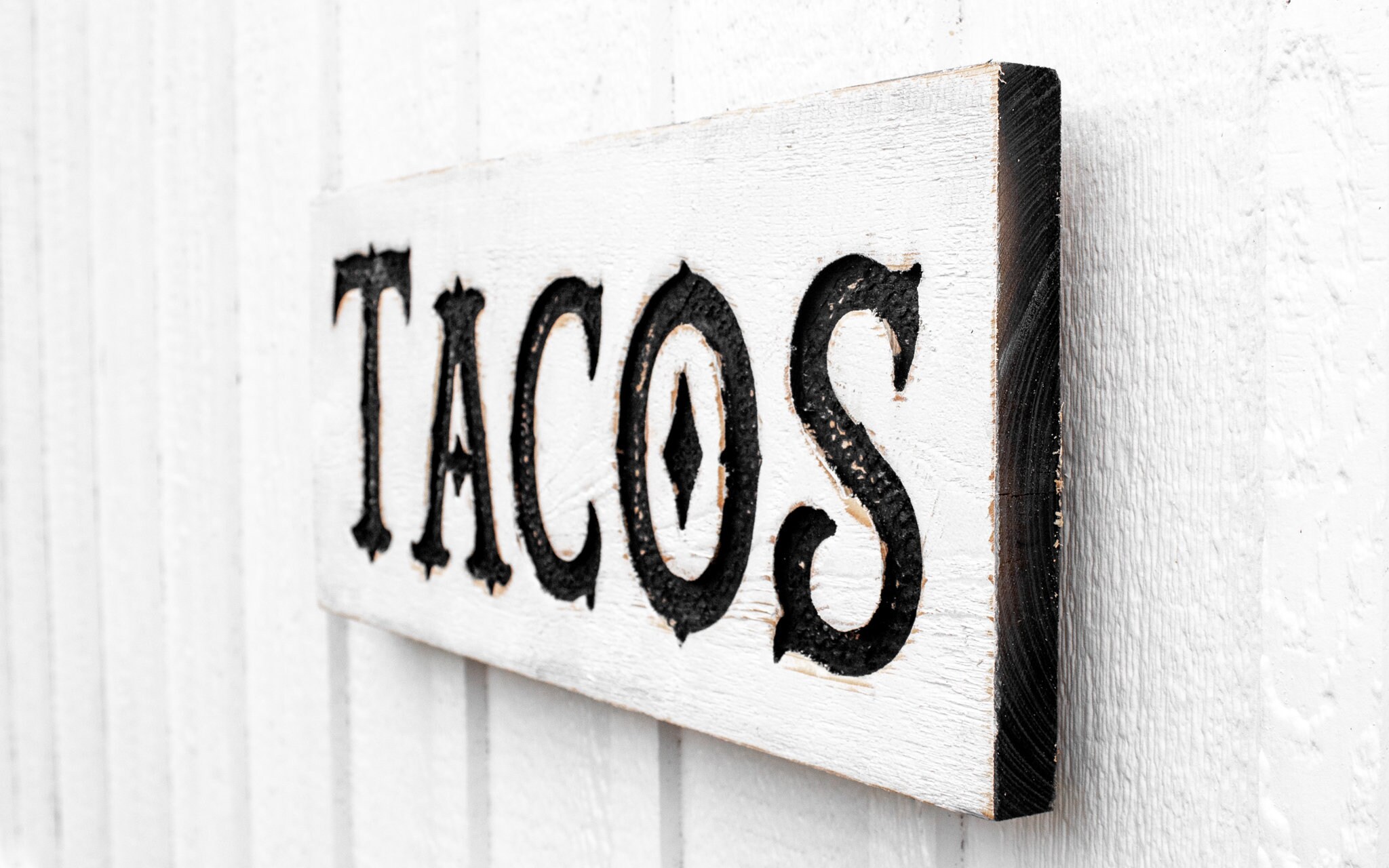 Rustic Taco Sign Tacos Sign - Carved in a 24