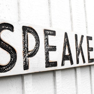 Speakeasy Sign - Carved in a Solid Wood Board Rustic Distressed Farmhouse Vintage Style Shop Advertisement Kitchen Bar Restaurant Décor