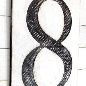 Times New Roman Number 8 Sign Carved in 24x18 Plywood 0 1 2 3 4 5 6 7 8 ...