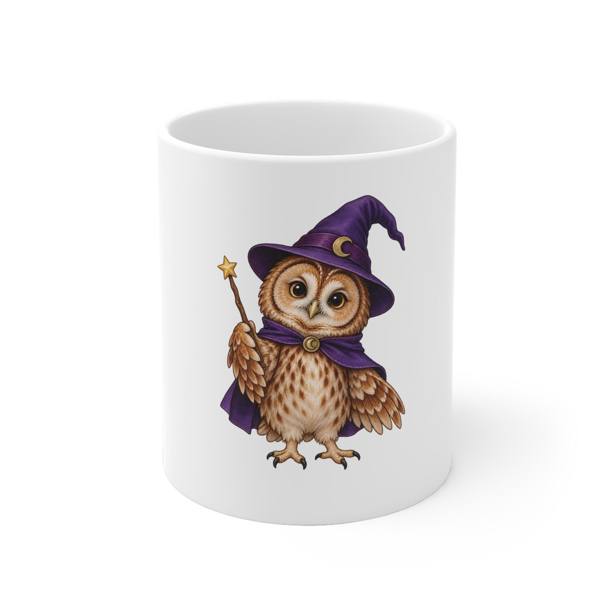Wizard Owl Mug | Magical Animal Coffee Cup | 11oz Ceramic Fantasy Gift