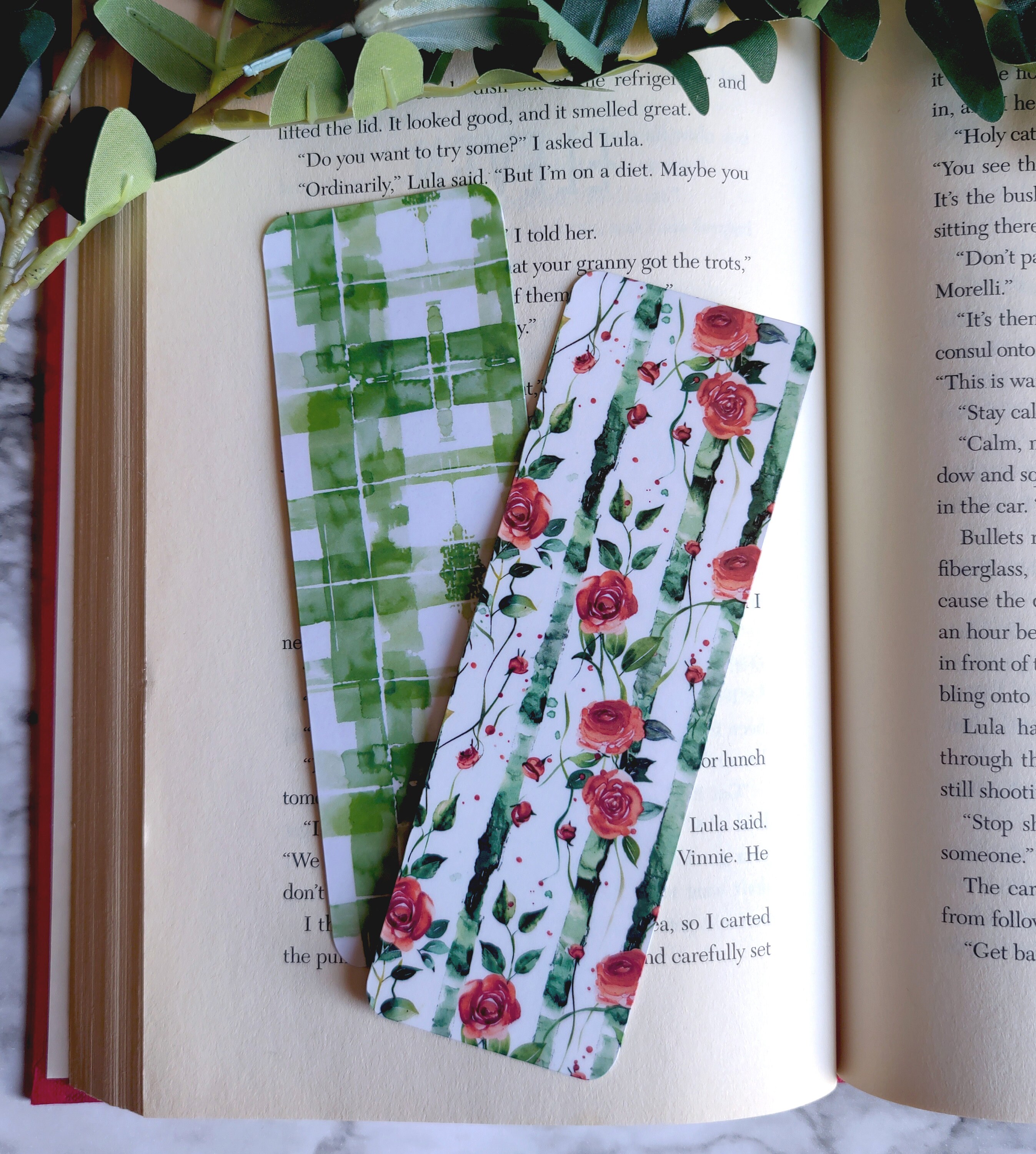 Red Roses Bookmarks Red Rose Bookmarks - Floral Bookmark - Book Accessories - Beautiful ...