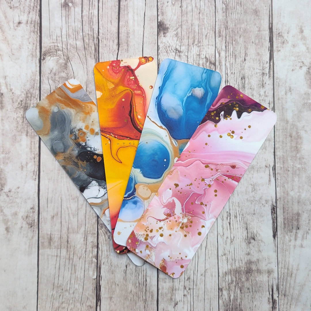 Alcohol Inks Bookmarks - Swirl Bookmark - Book Accessories - Colorful ...