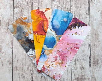 Alcohol Inks Bookmarks - Swirl Bookmark - Book Accessories - Colorful Bookmarks