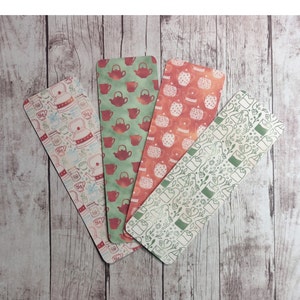 Tea Bookmarks - Herbal Tea Bookmark - Book Accessories - Teapot Bookmarks