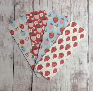 Sweet Strawberry Bookmarks - Fruit Bookmark - Book Accessories - Strawberry Bookmarks - Strawberries