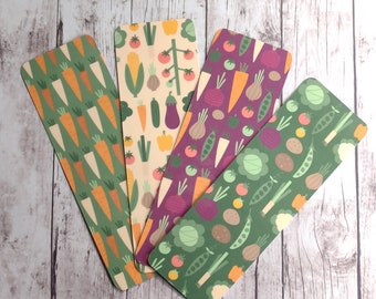 Veggie Garden Bookmarks - Vegetable Bookmark - Book Accessories - Gardening Bookmarks
