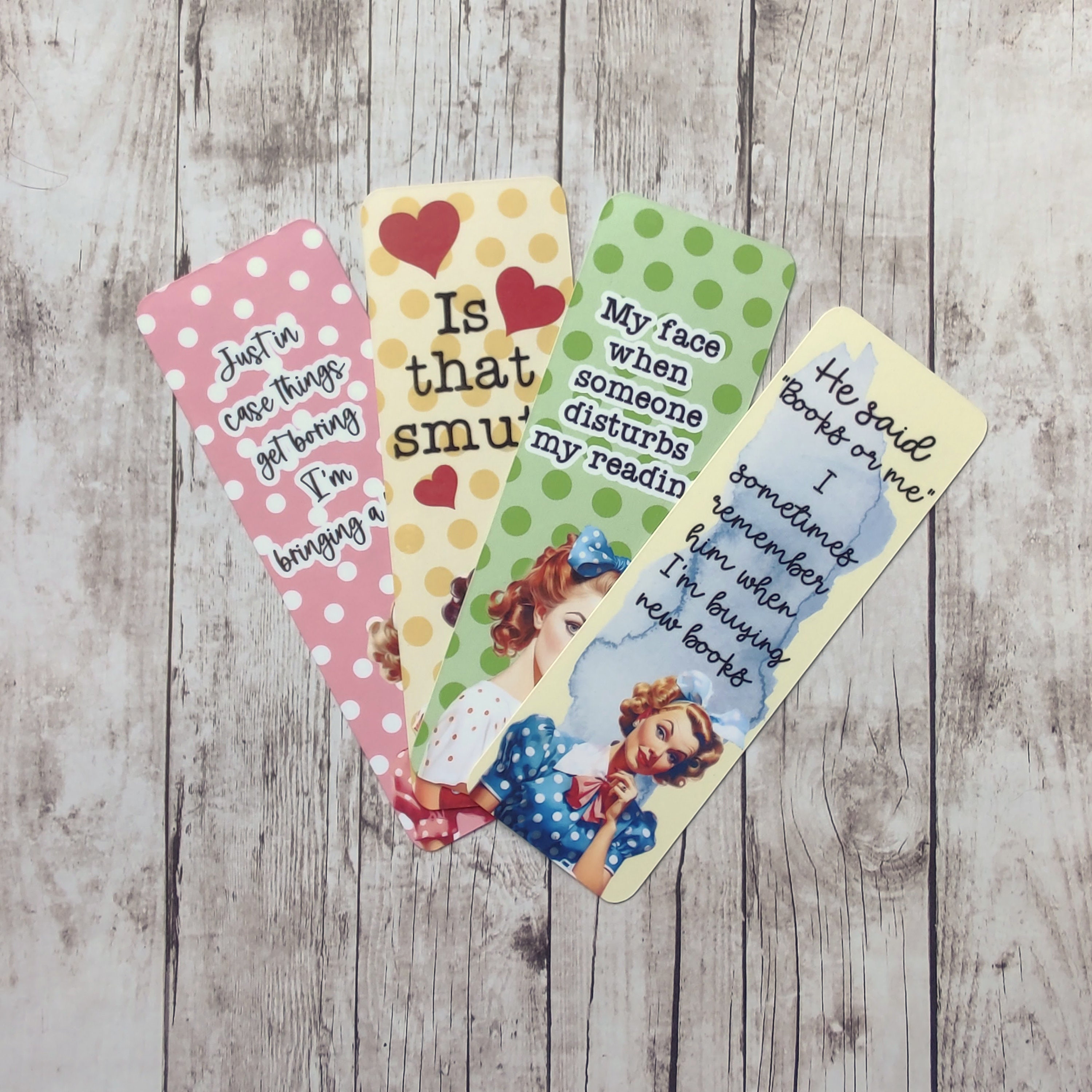 Retro Housewife Bookmarks - Vintage Ladies Bookmark - Book Accessories ...