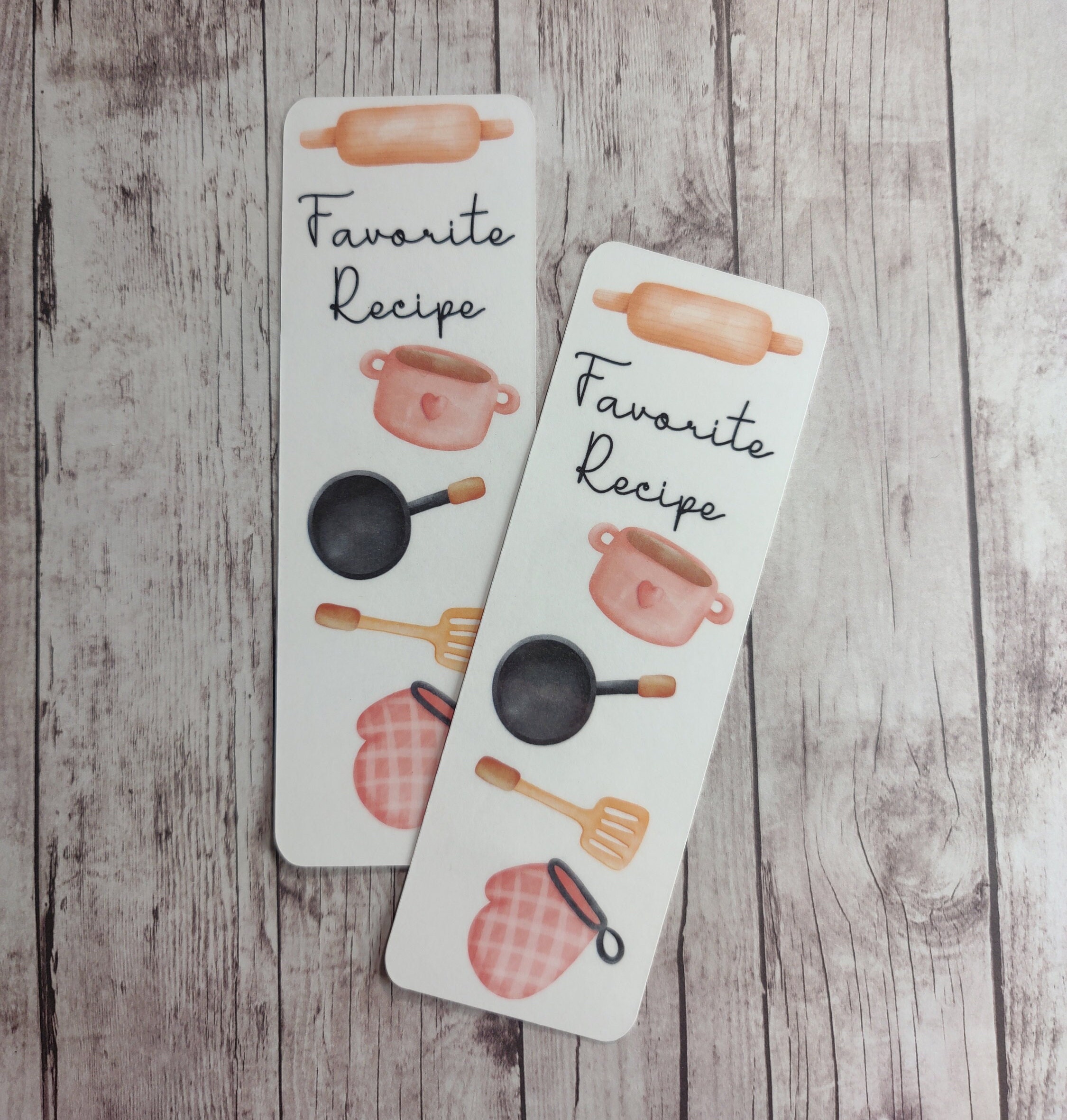 Favorite Recipe Bookmark - Cookbook Bookmark - Kitchen Bookmark - Etsy