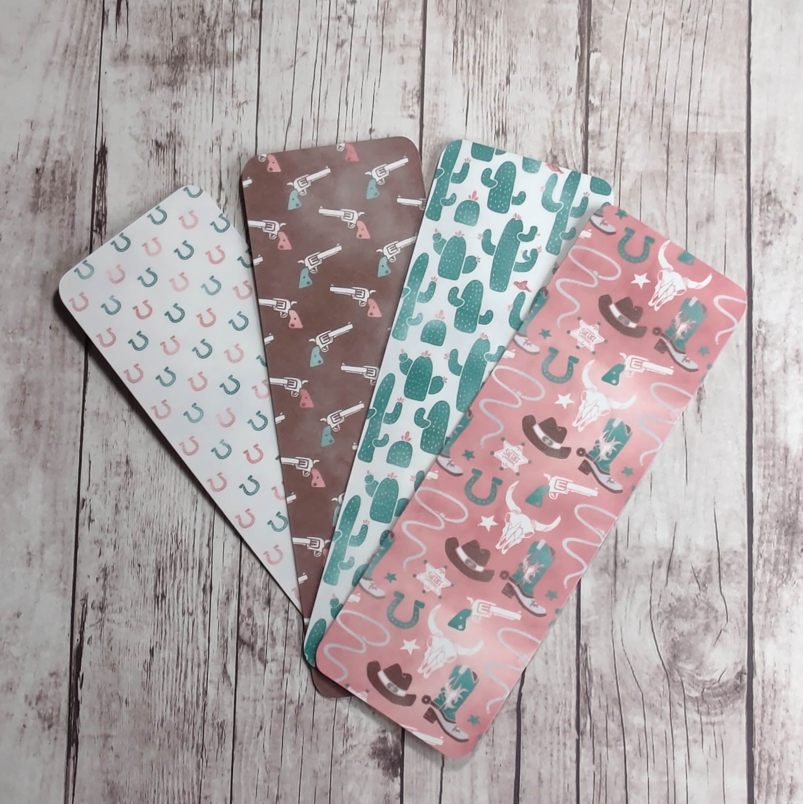 Pink Western Cowgirl Bookmarks - Cactus Bookmark - Book Accessories ...