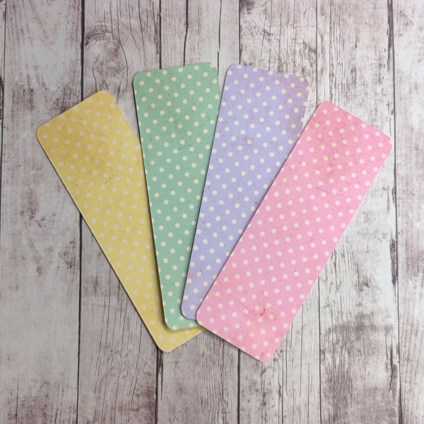 Pastel Polka Dot Bookmarks - Pastel Bookmark - Book Accessories - Stripe Bookmarks