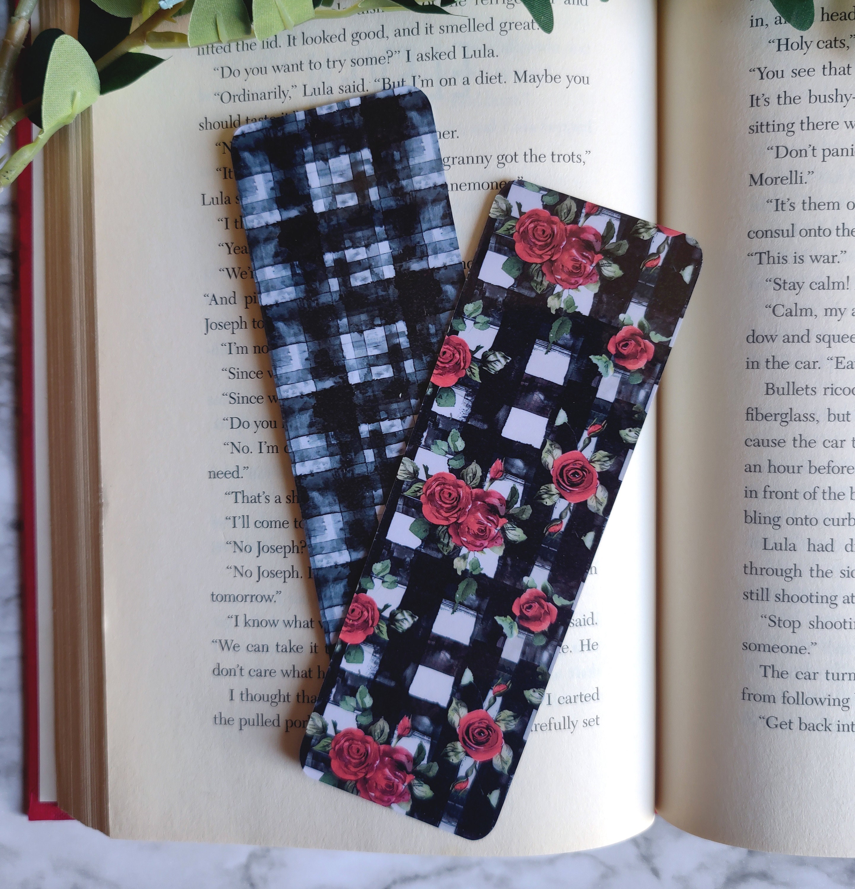 Red Roses Bookmarks Red Rose Bookmarks - Floral Bookmark - Book Accessories - Beautiful ...