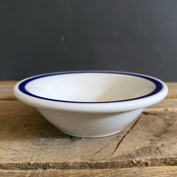 Blue Band Buffalo Restaurant Ware 4-3/4" Diameter Berry Bowl/Blue Band Buffalo Restaurant Ware Custard Bowl