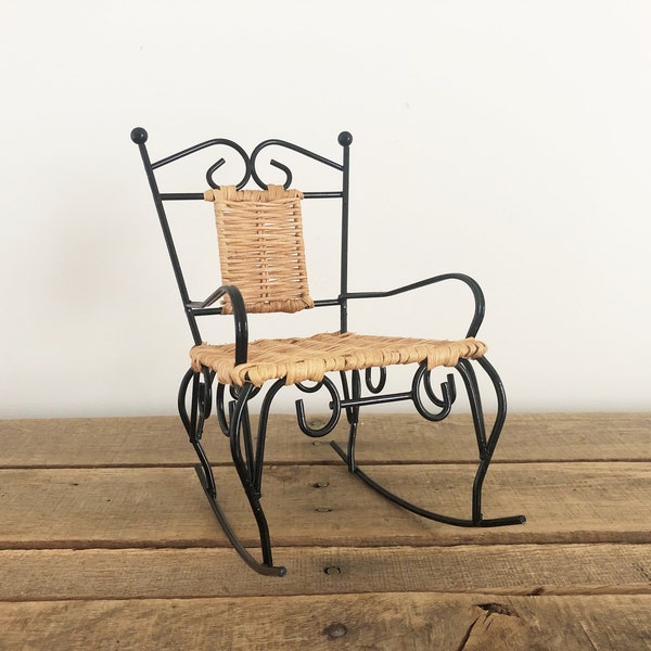Wrought Iron Rocking Chair Etsy
