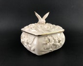 Ivory and Gold Lenox Hummingbird Jewelry Box Ivory and Gold Lenox Hummingbird Trinket Dish Ivory and Gold Lenox Hummingbird Ring Dish
