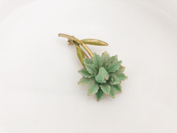 Pair of Vintage Floral Brooches - image 5
