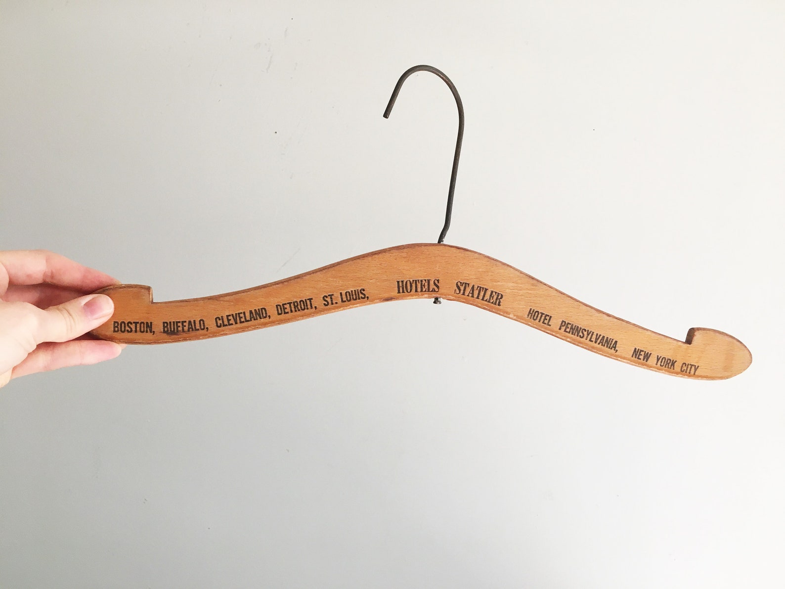 Five Wooden Hotel Hangers/Hotel Advertising Wooden Hangers Etsy