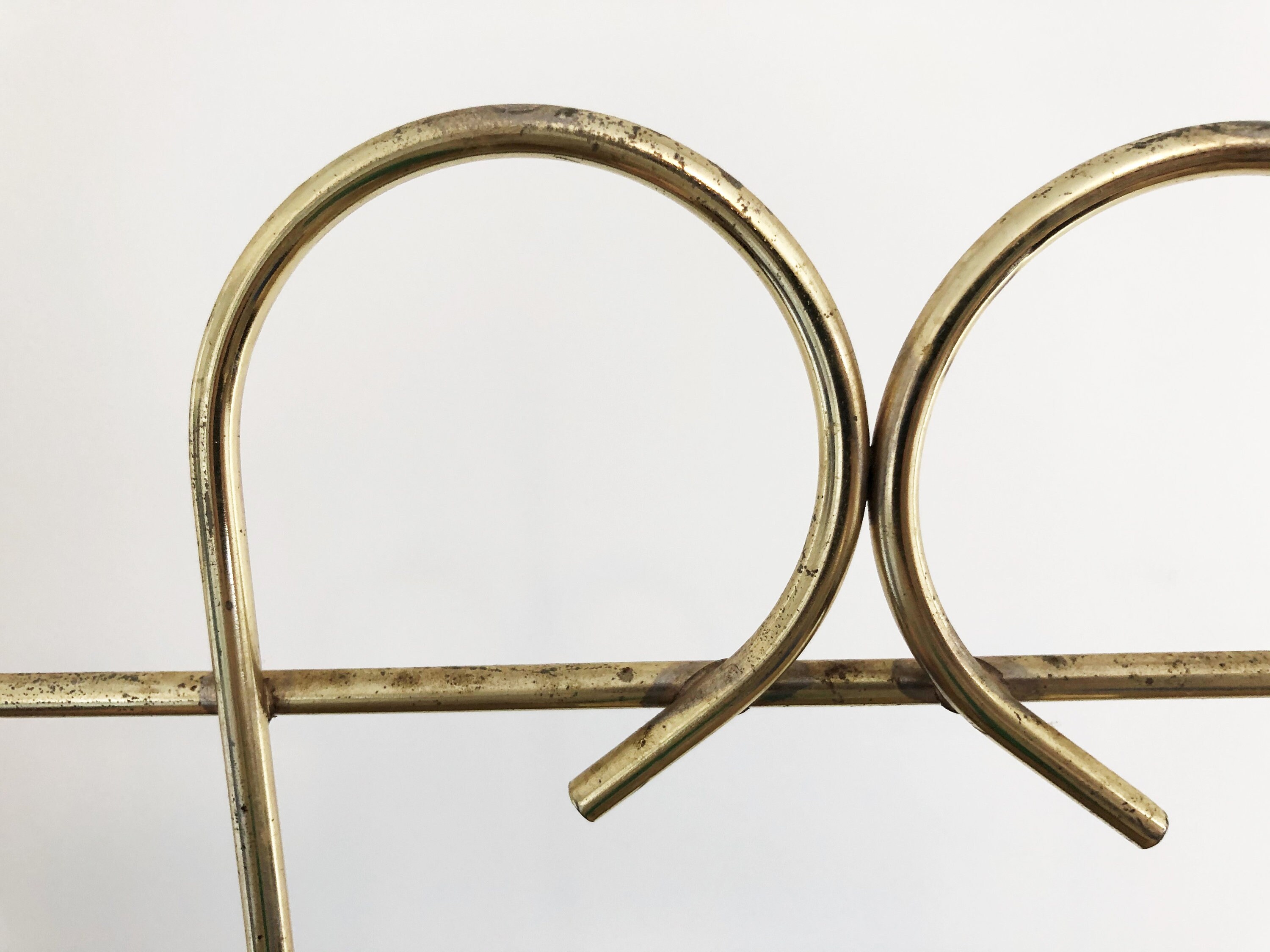 Gold Brass Metal Magazine Holder/Vintage Magazine Holder/Vinyl Etsy