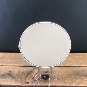 Vintage 4-7/8&quot; Diameter Round Magnified Swivel Hanging Shower or Wall Shaving Mirror -Props Not Included